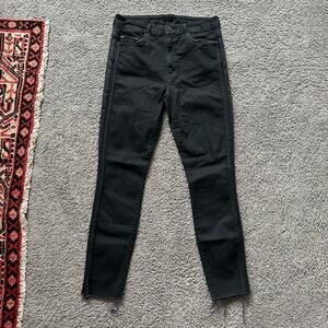 MOTHER HW Looker Ankle Fray Jeans